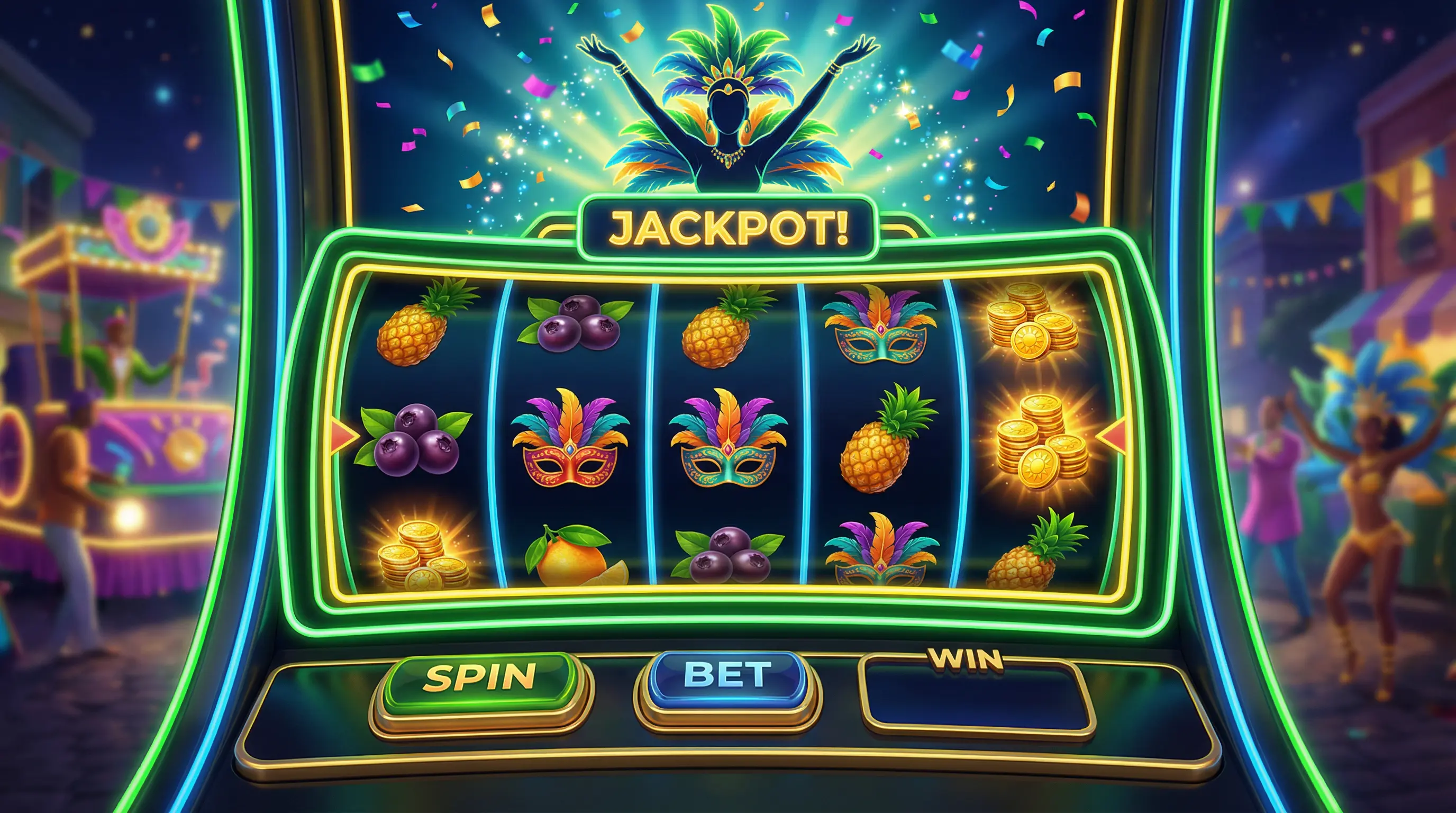 Caça-níqueis temáticos do carnaval brasileiro no onabet